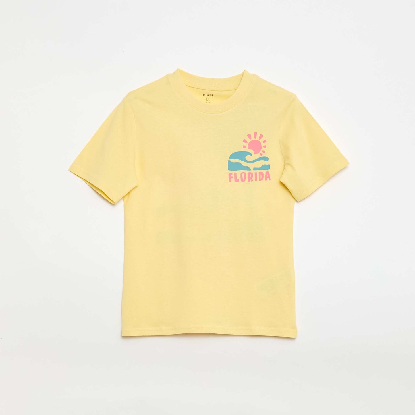 T-shirt à manches courtes imprimé recto/verso BEIGE