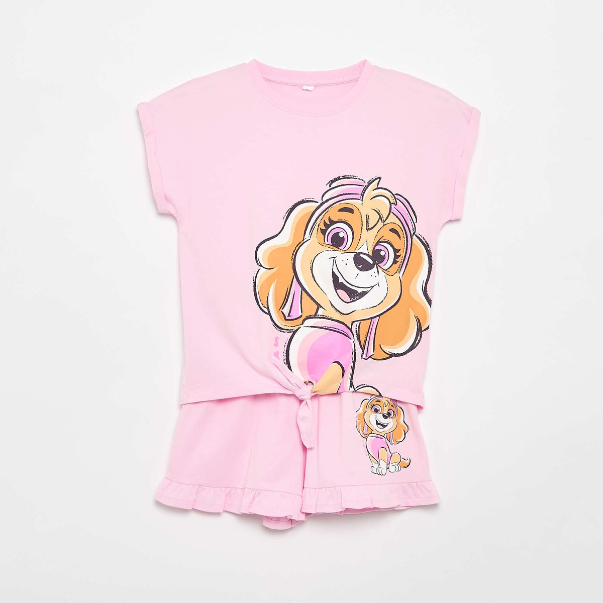 Ensemble short + T-shirt 'Pat' Patrouille' ROSE