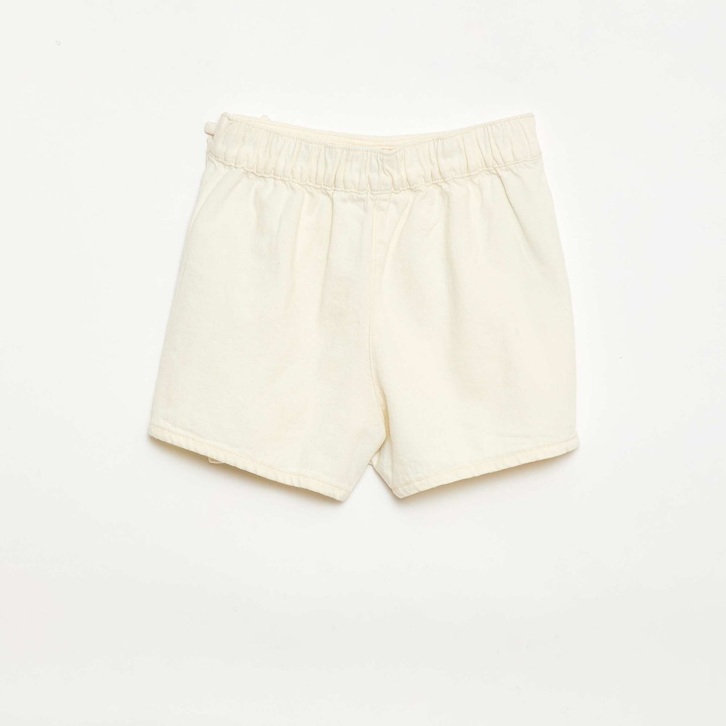 Jupe-short avec motifs brodés all over BEIGE