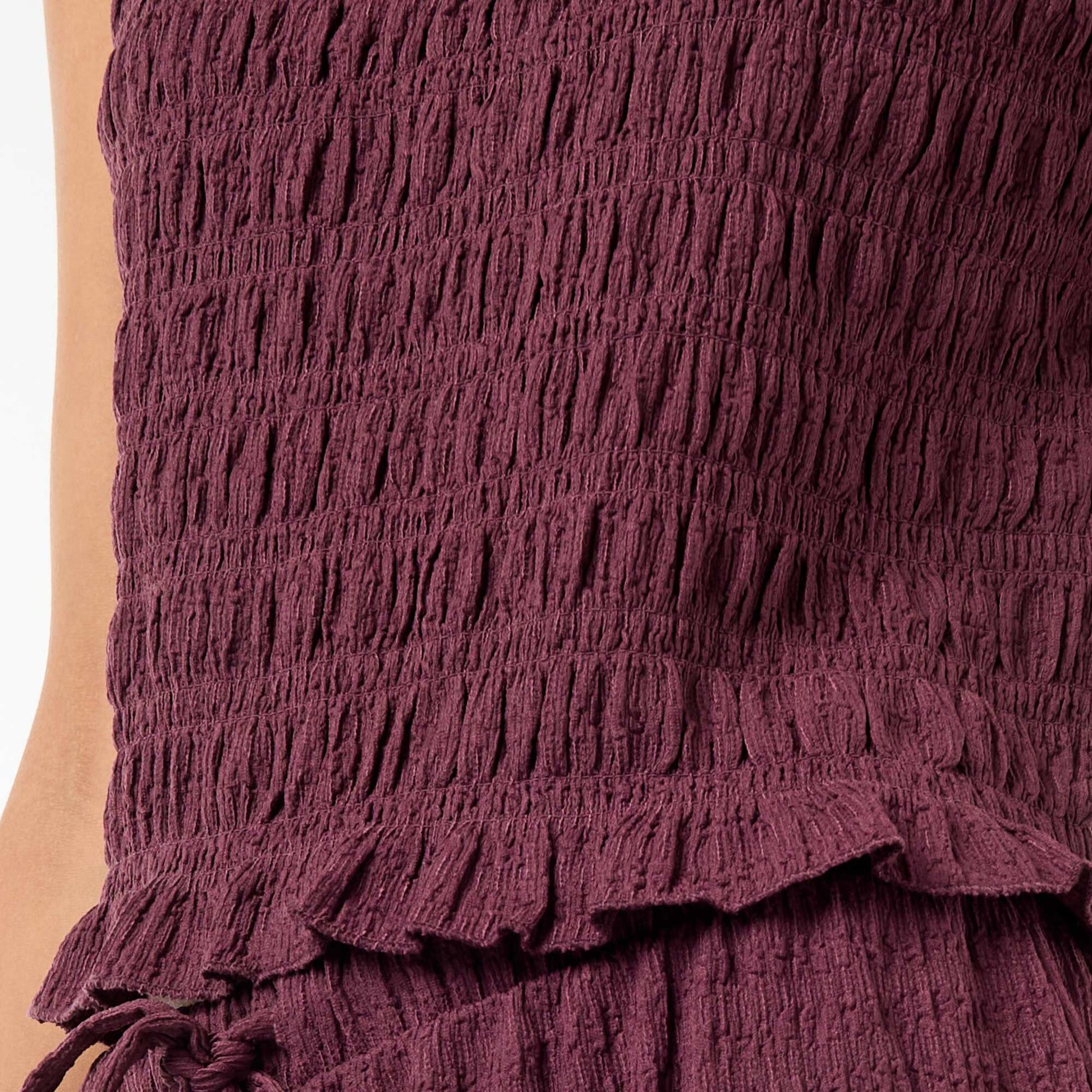 Top smocké sans manches VIOLET