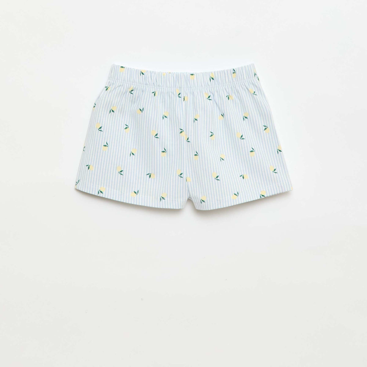 Pyjama court haut volanté + short - 2 pièces BLEU