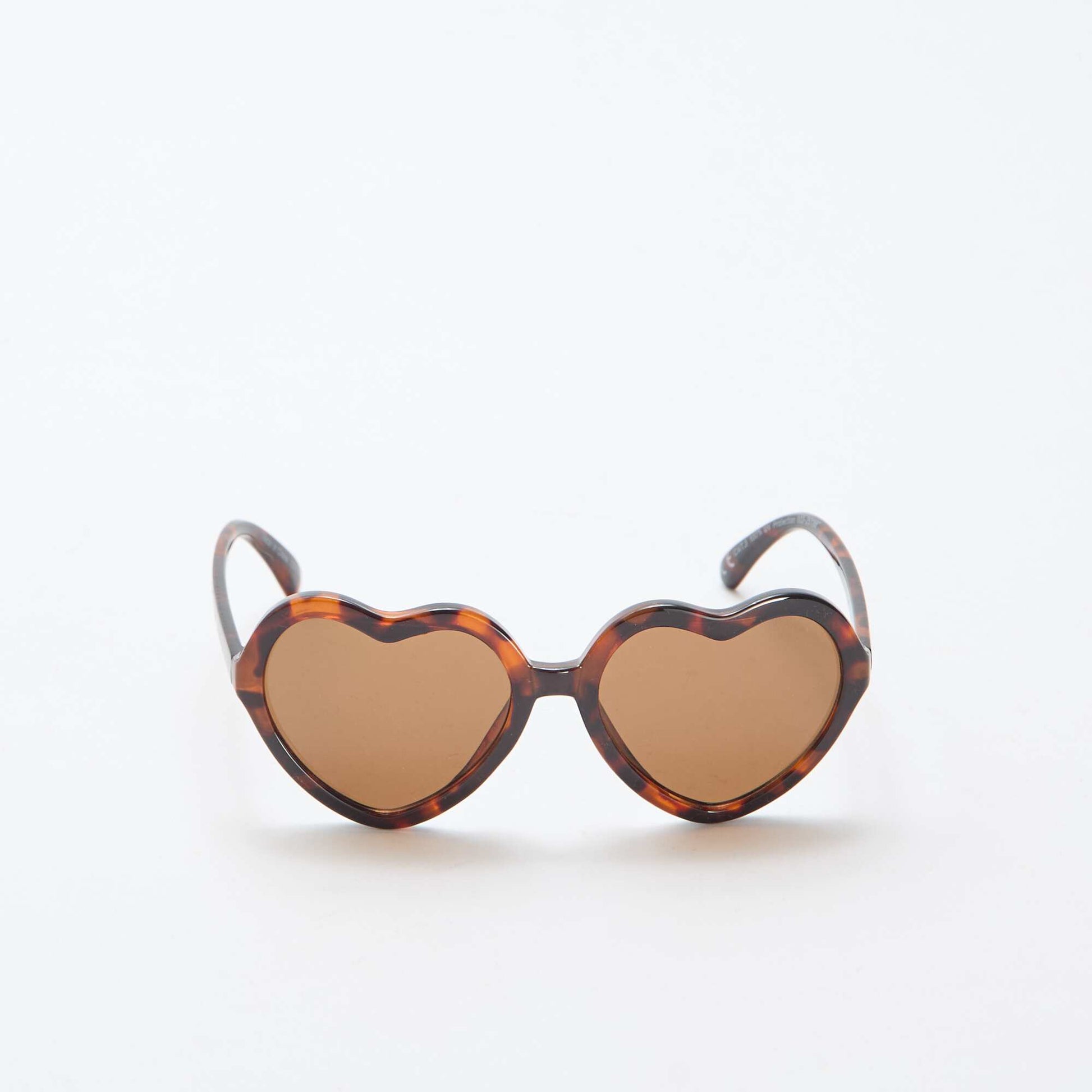 Paire de lunettes de soleil forme cœur MARRON