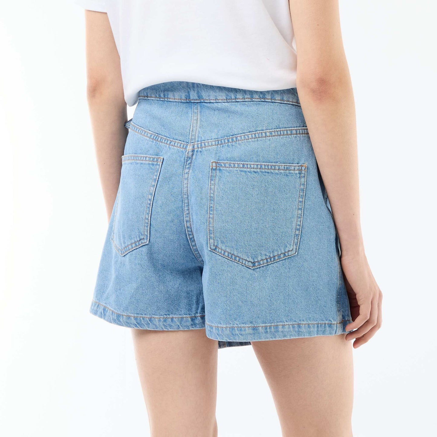Jupe short en jean BLEU