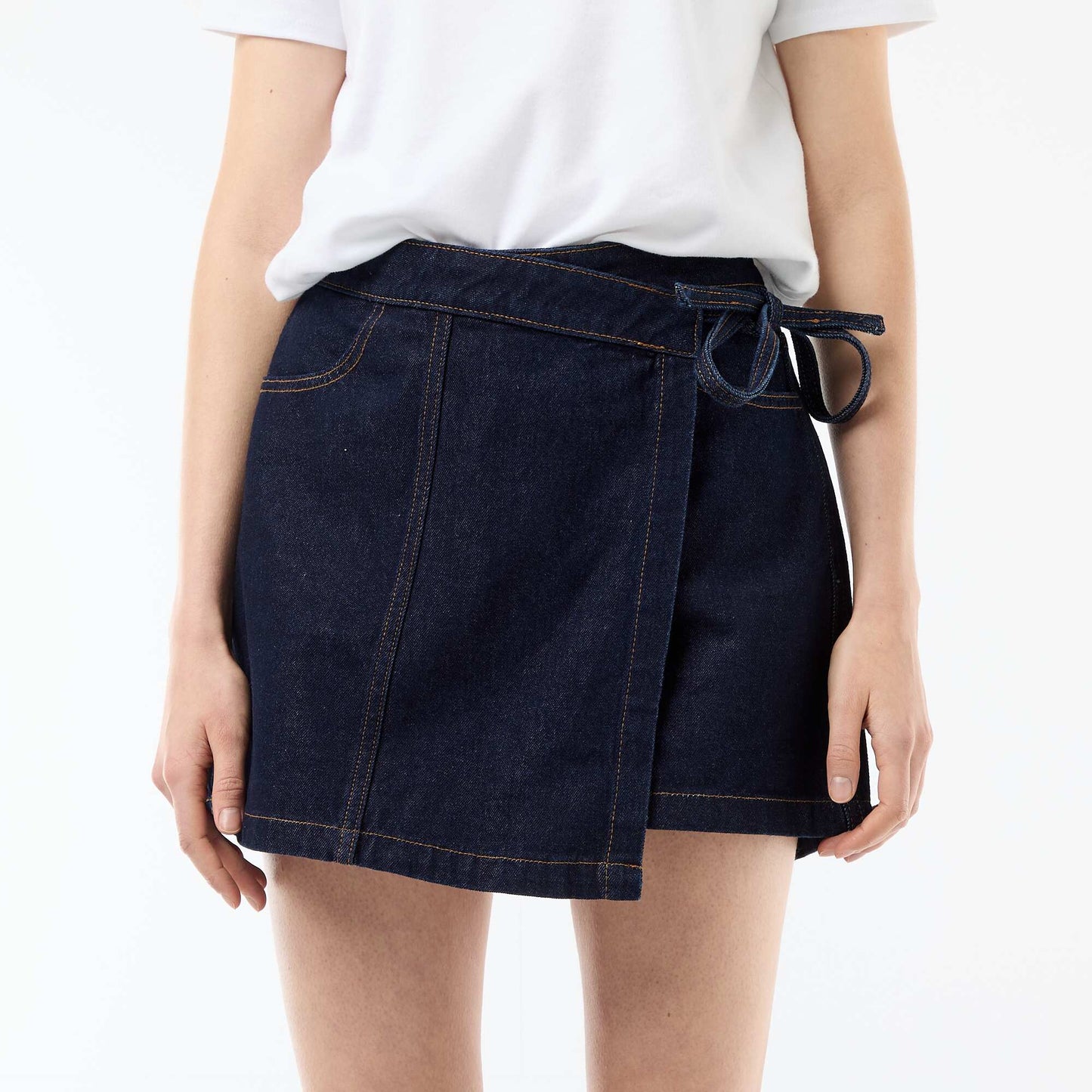 Jupe short en jean BLEU