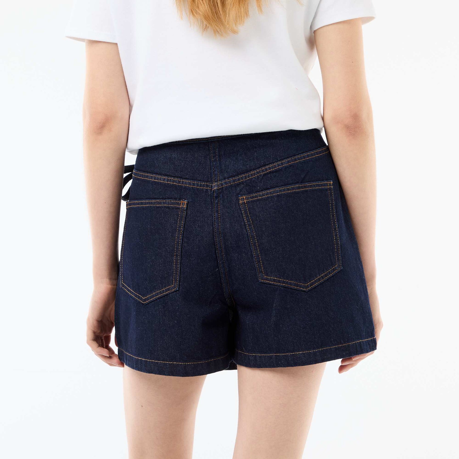 Jupe short en jean BLEU