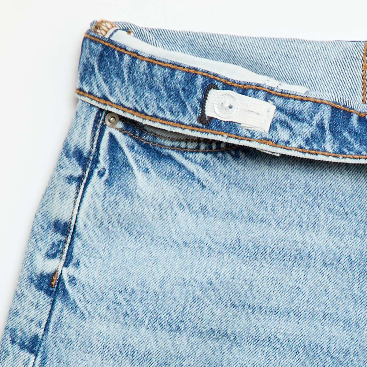Bermuda baggy denim en coton BLEU