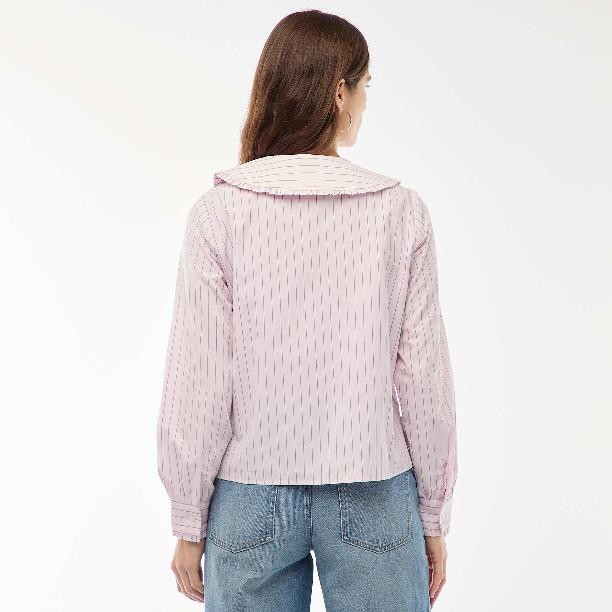 Chemise col claudine ROSE