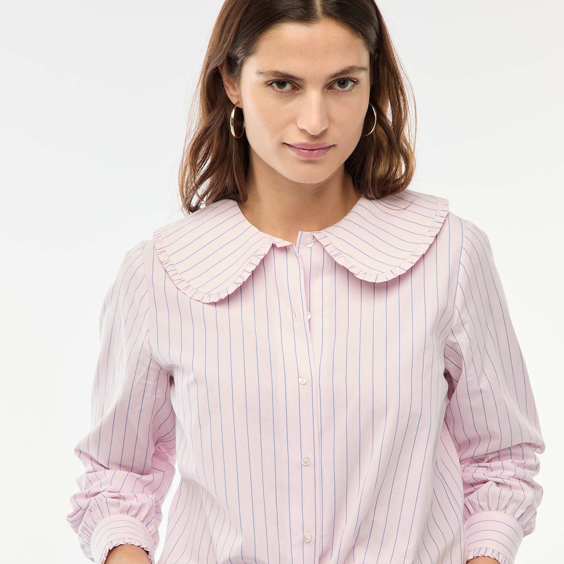 Chemise col claudine ROSE