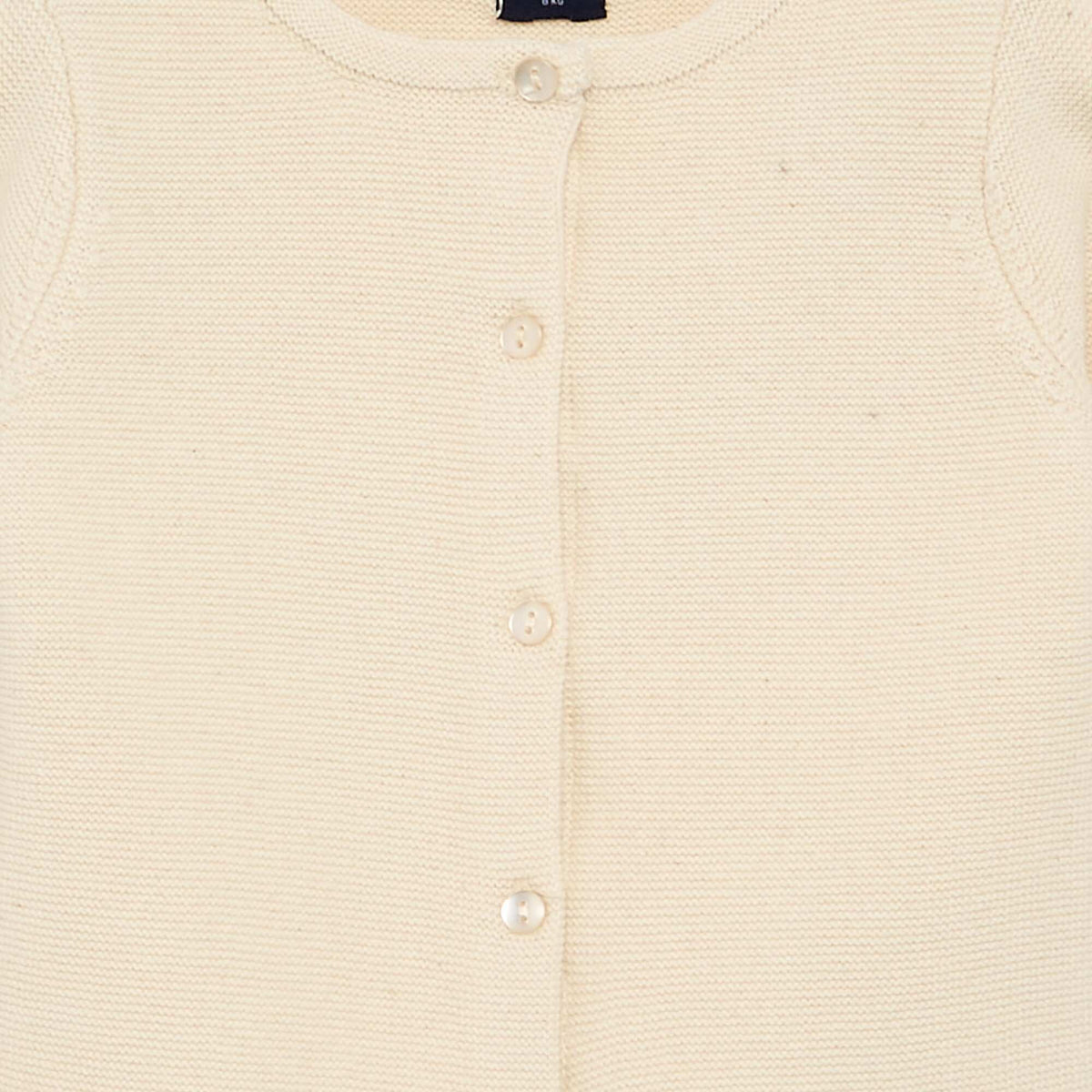 Gilet en maille fine jauge uni BLANC