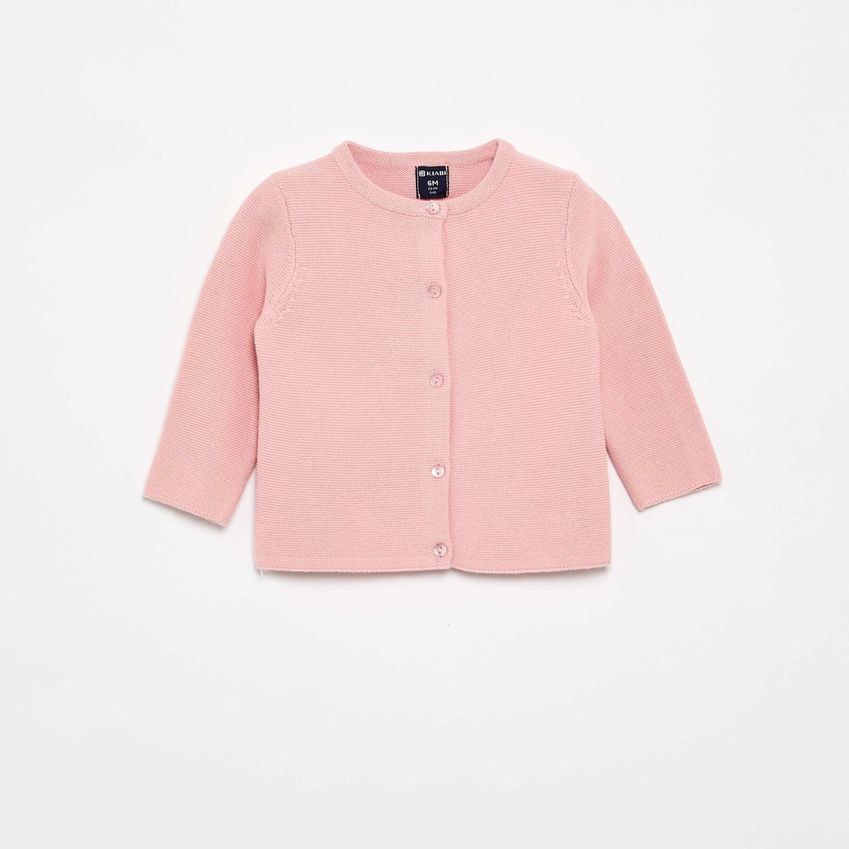 Gilet en maille fine jauge uni ROSE