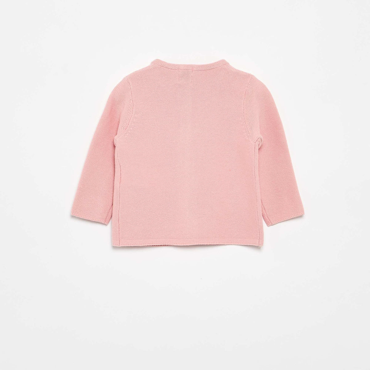 Gilet en maille fine jauge uni ROSE