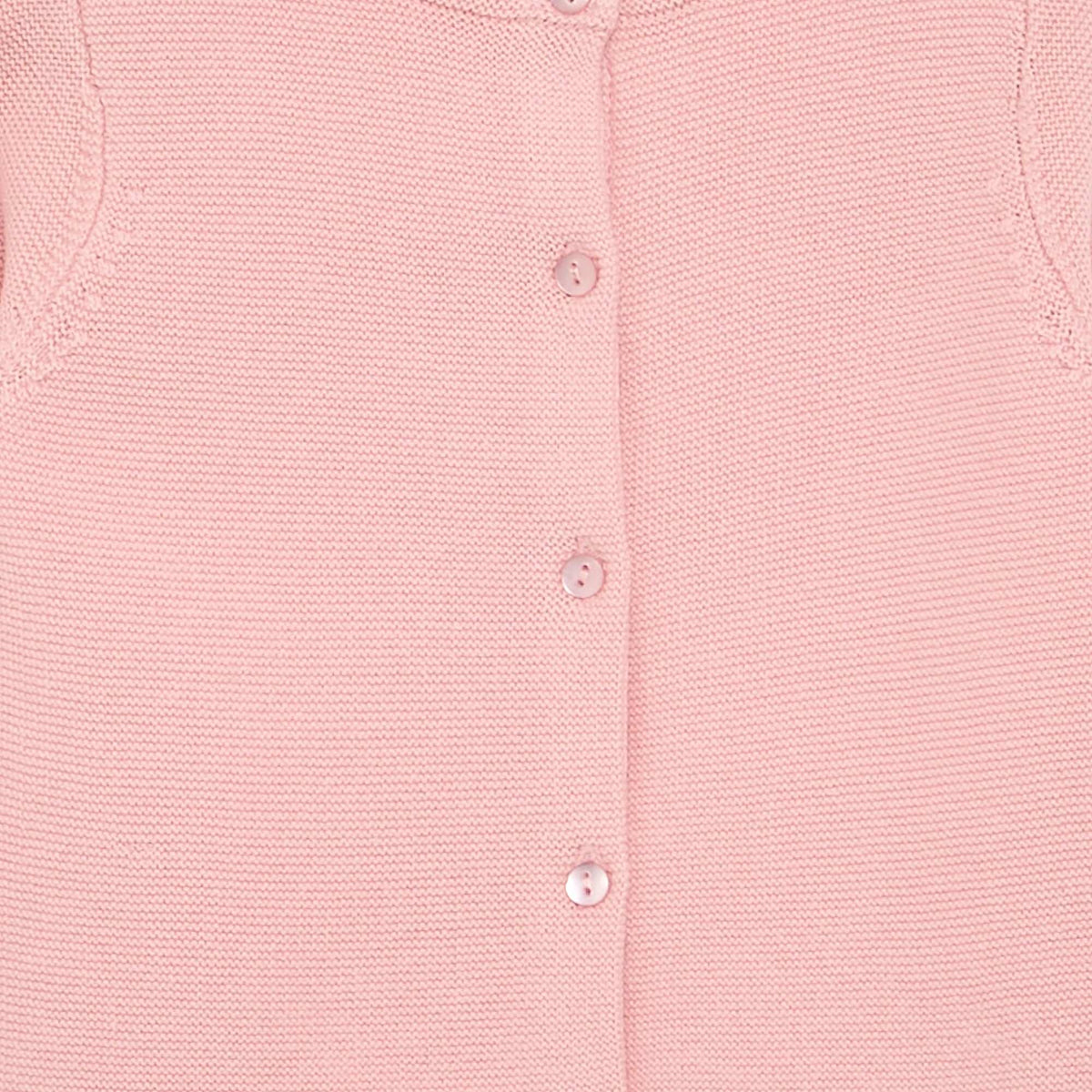 Gilet en maille fine jauge uni ROSE