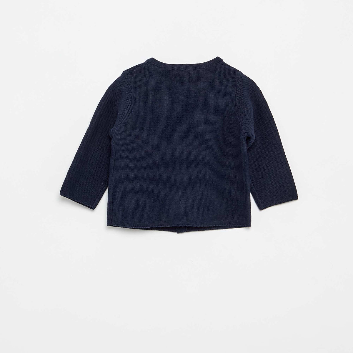 Gilet en maille fine jauge uni BLEU