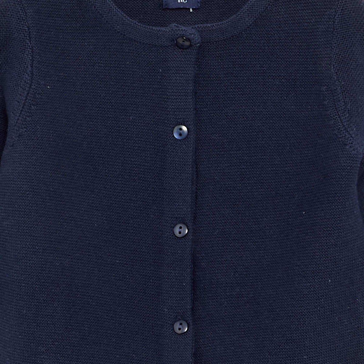 Gilet en maille fine jauge uni BLEU