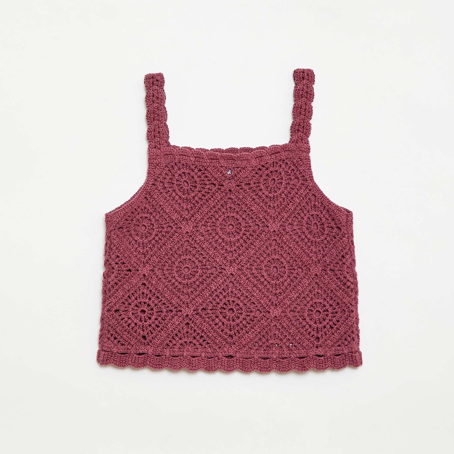 Top en crochet uni VIOLET