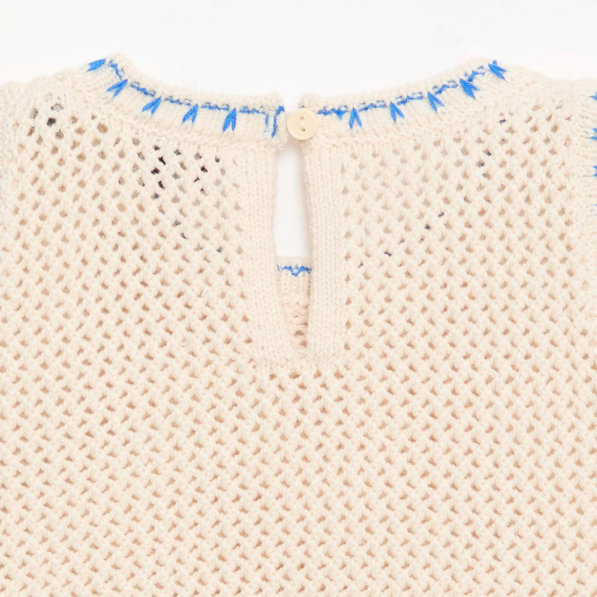 Top en crochet sans manches BEIGE