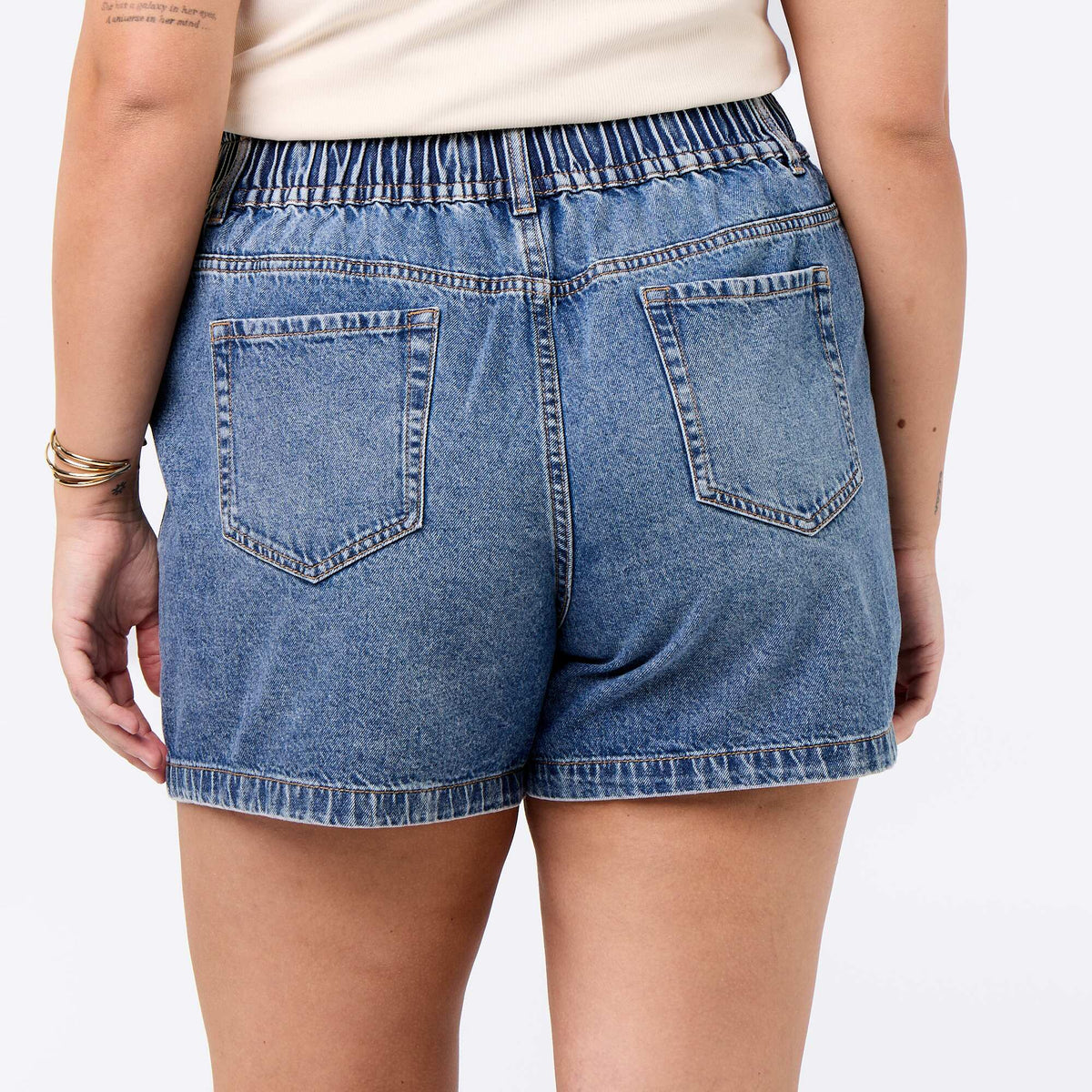 Short en jean avec poches BLEU