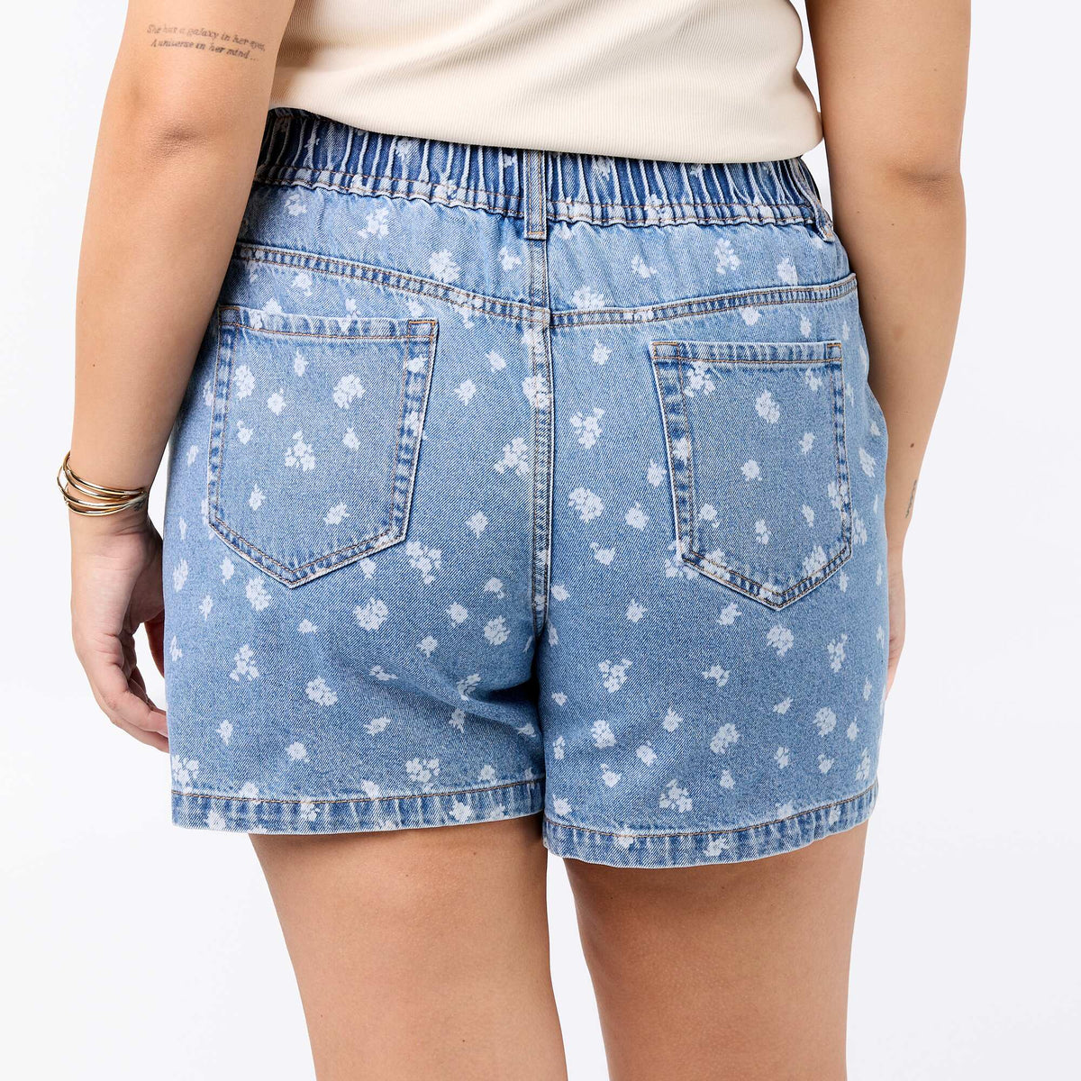Short en jean avec poches BLEU