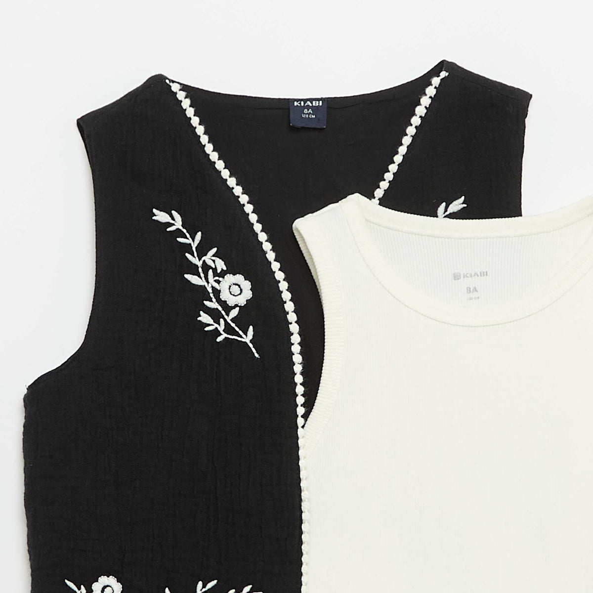Ensemble débardeur + gilet sans manches NOIR