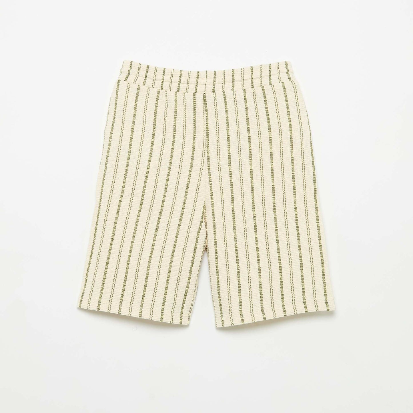 Short en maille rayée BEIGE