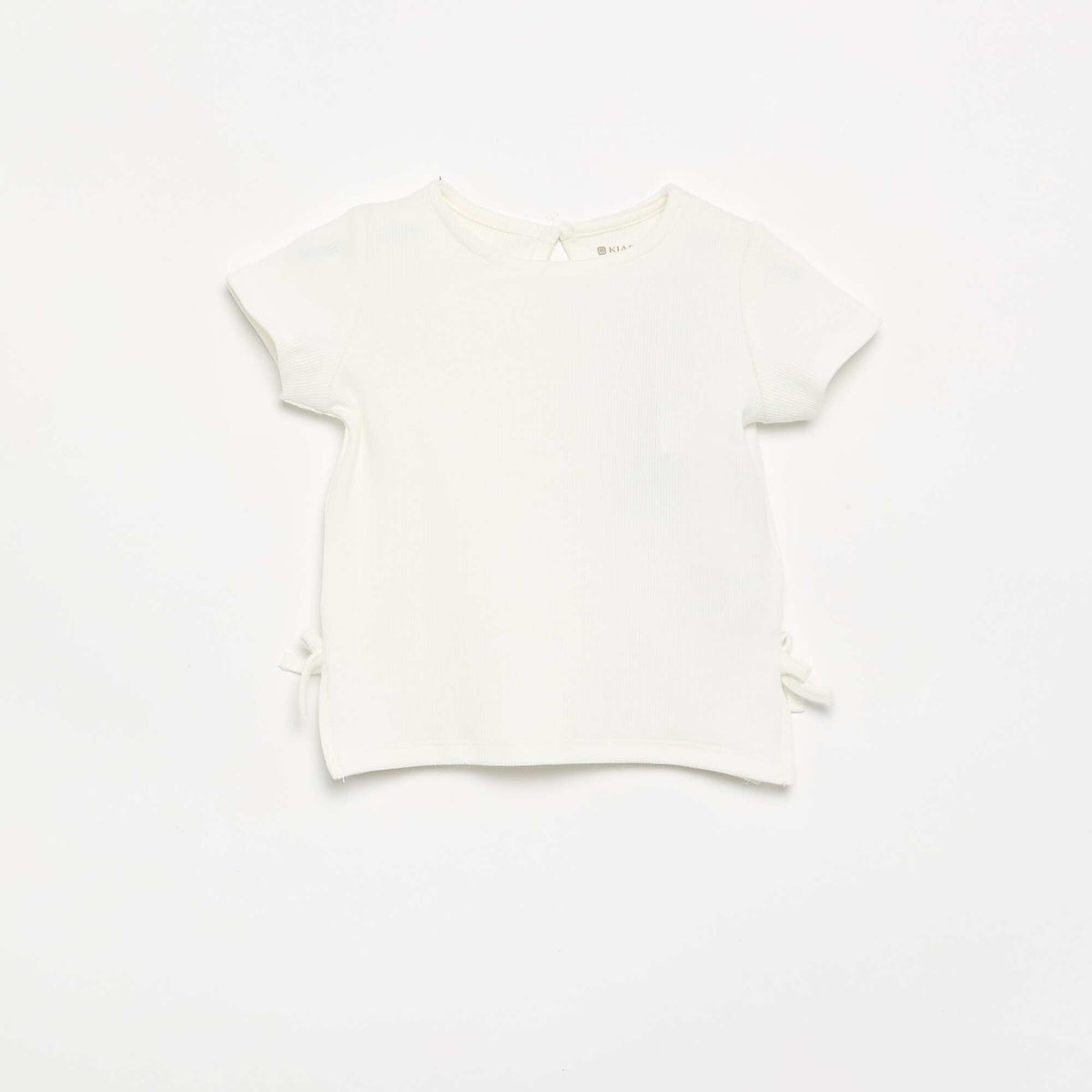 T-shirt à manches courtes avec nœuds BLANC