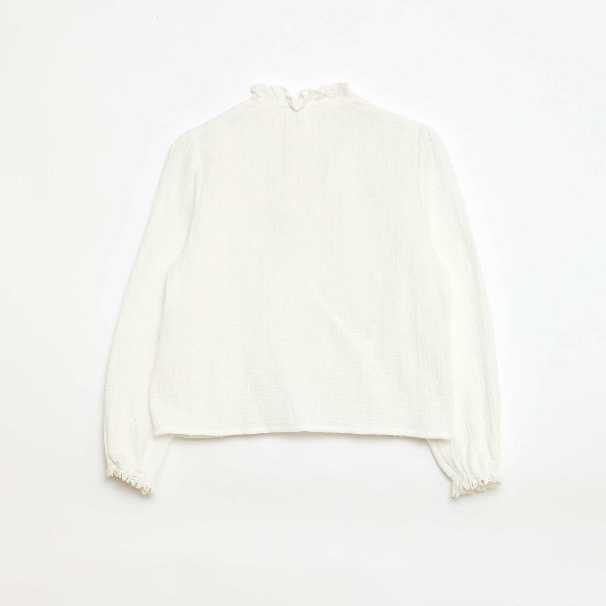 Blouse en coton plumetis BLANC