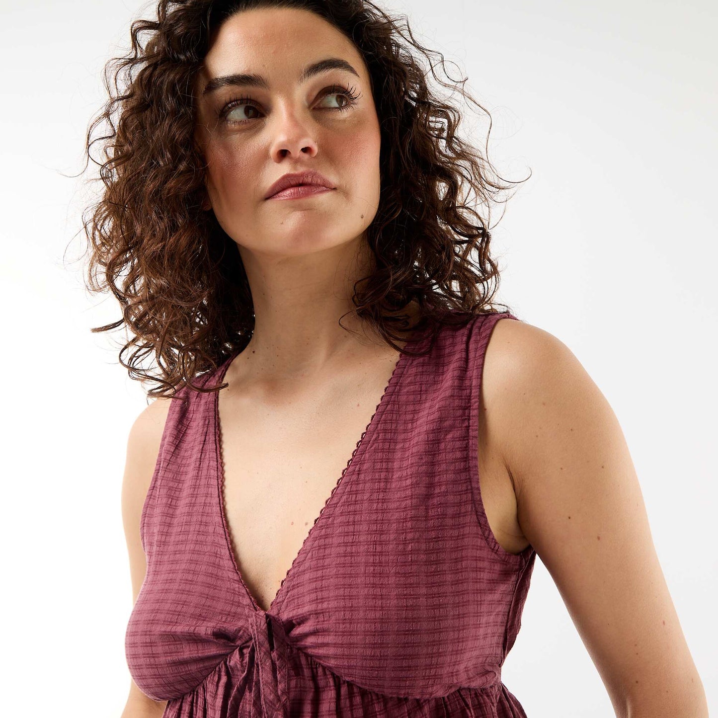Top en maille ajourée sans manches ROSE