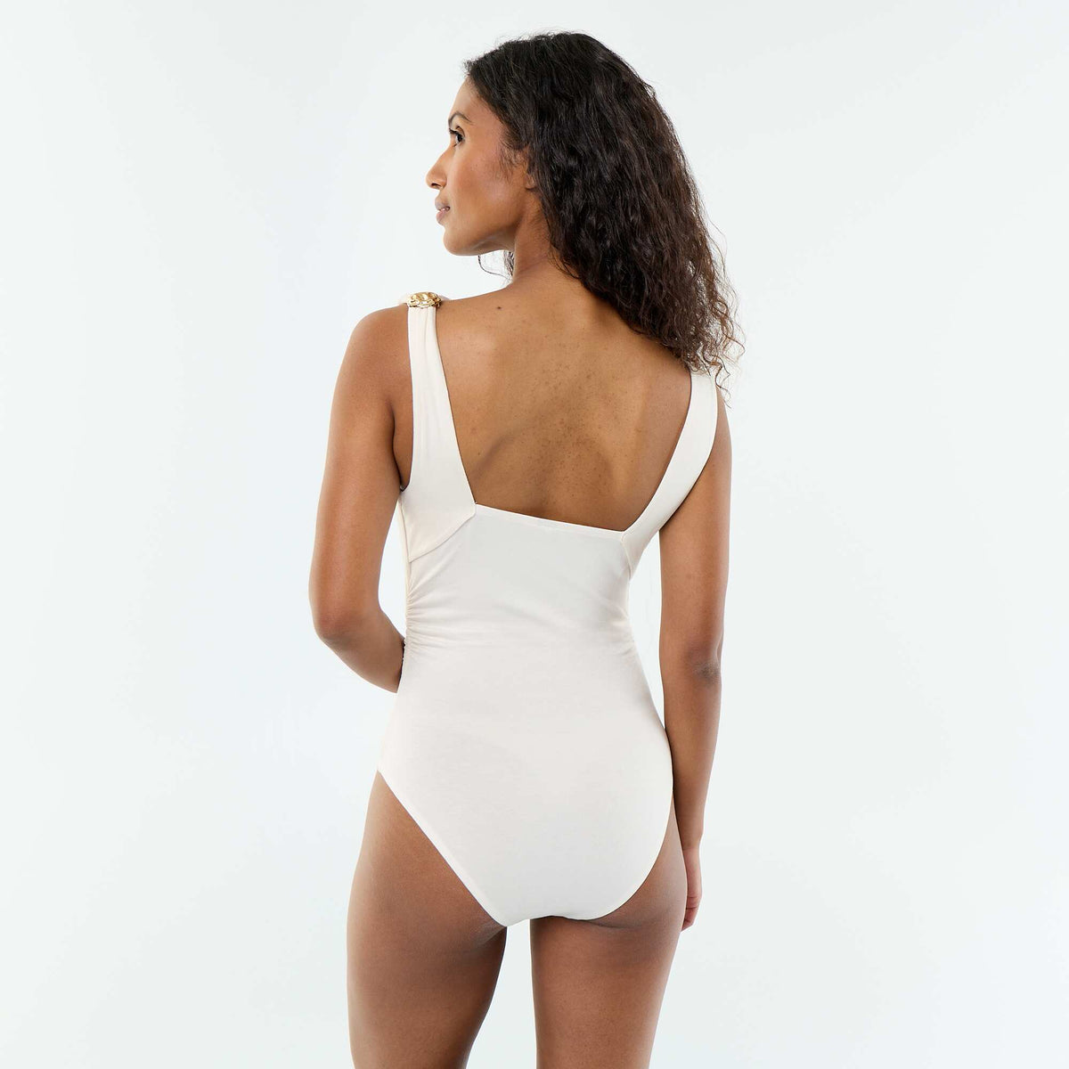 Body dos échancré avec bijou doré BEIGE