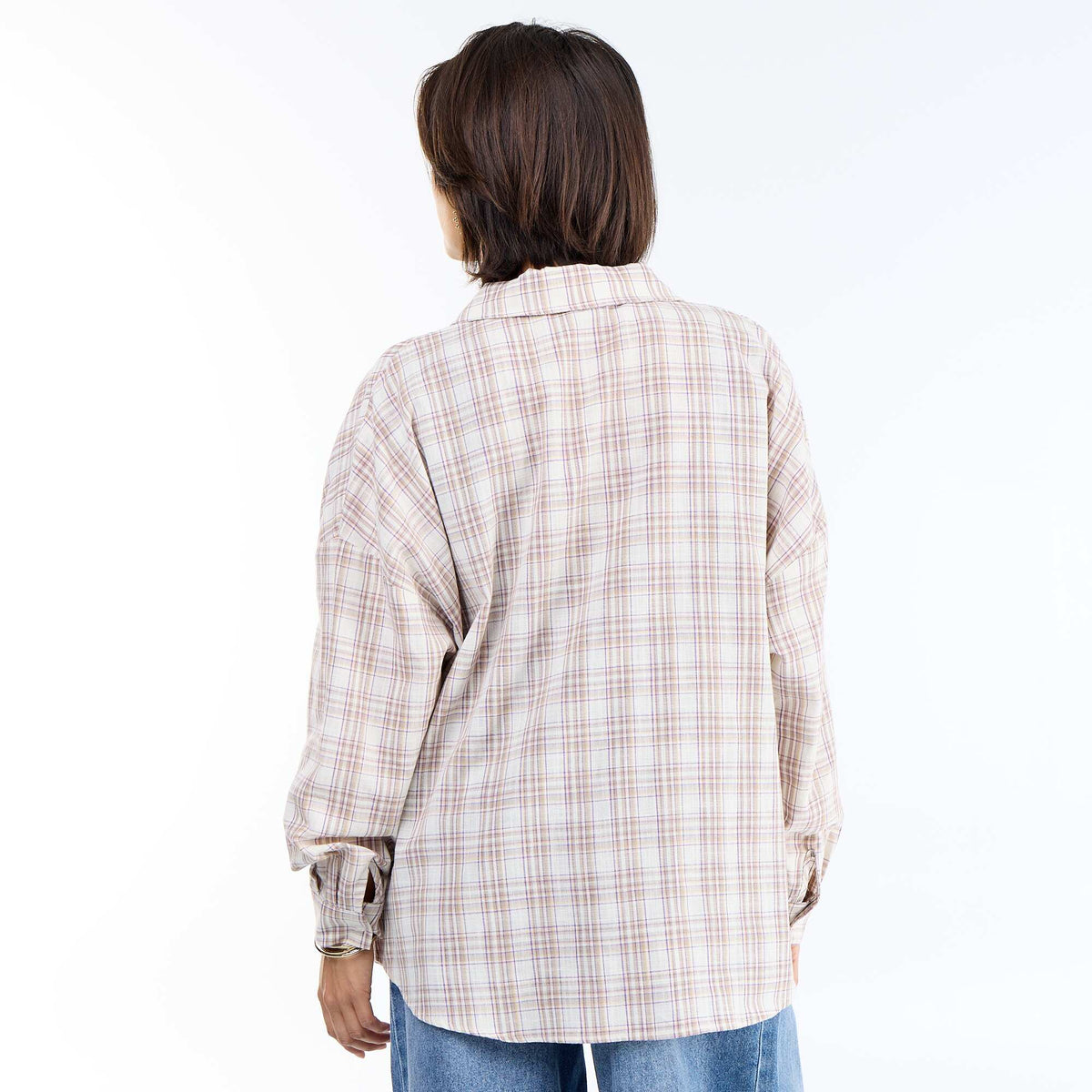 Chemise à carreaux BEIGE