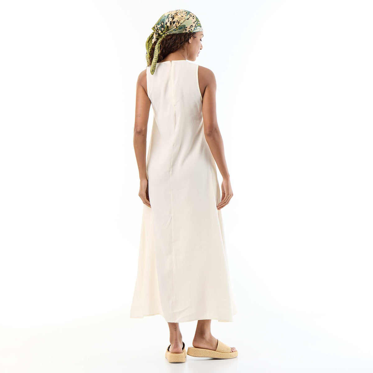 Robe longue coupe ample BLANC