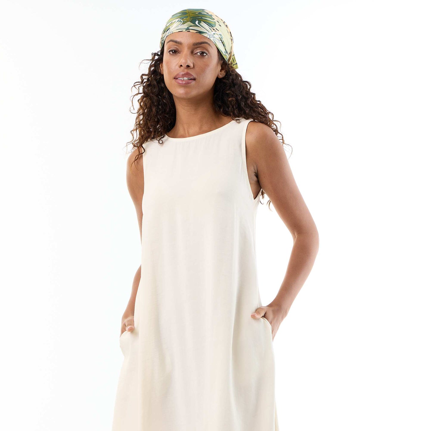 Robe longue coupe ample BLANC