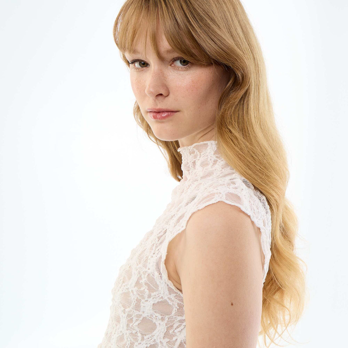 Débardeur en dentelle BLANC