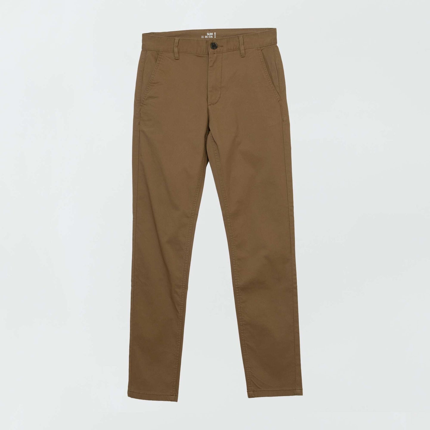 Pantalon chino slim Marron