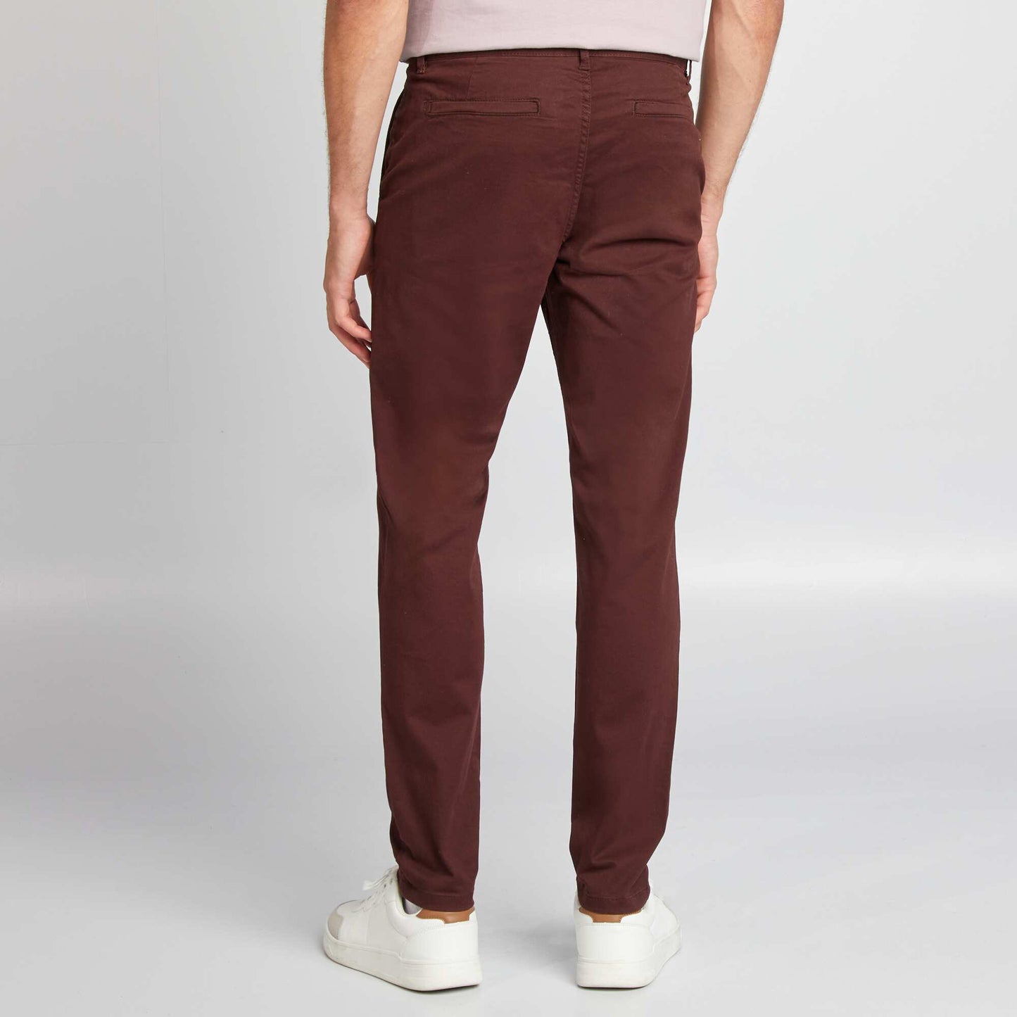 Pantalon chino slim Marron