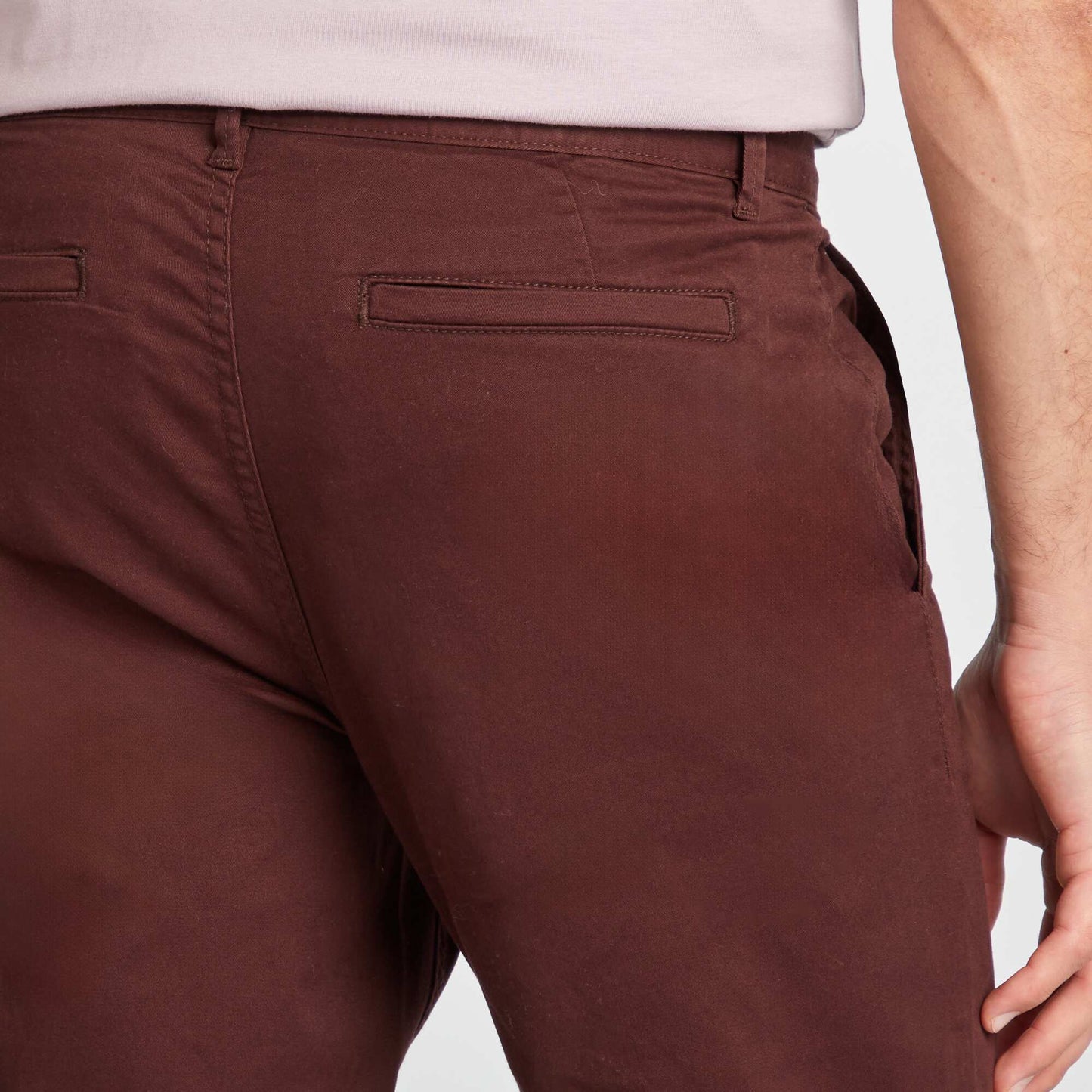 Pantalon chino slim Marron