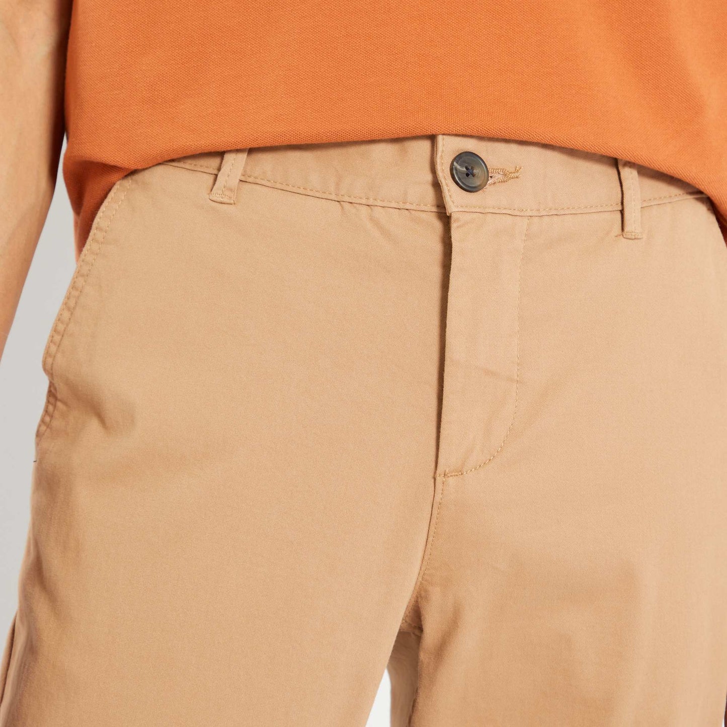 Pantalon chino slim beige