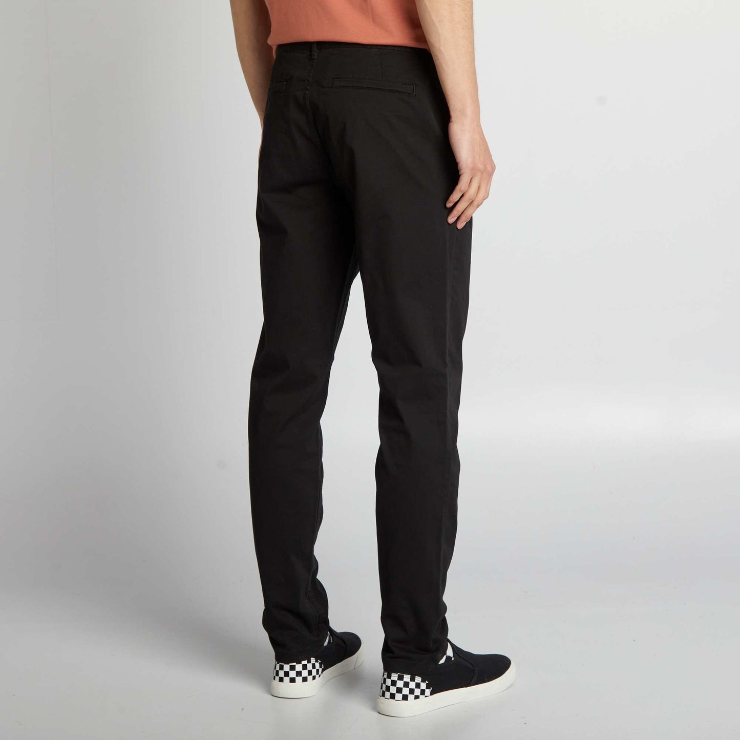 Pantalon chino slim noir