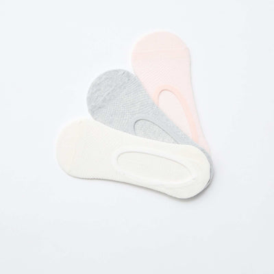 Lot de 3 paires de chaussettes invisibles ROSE