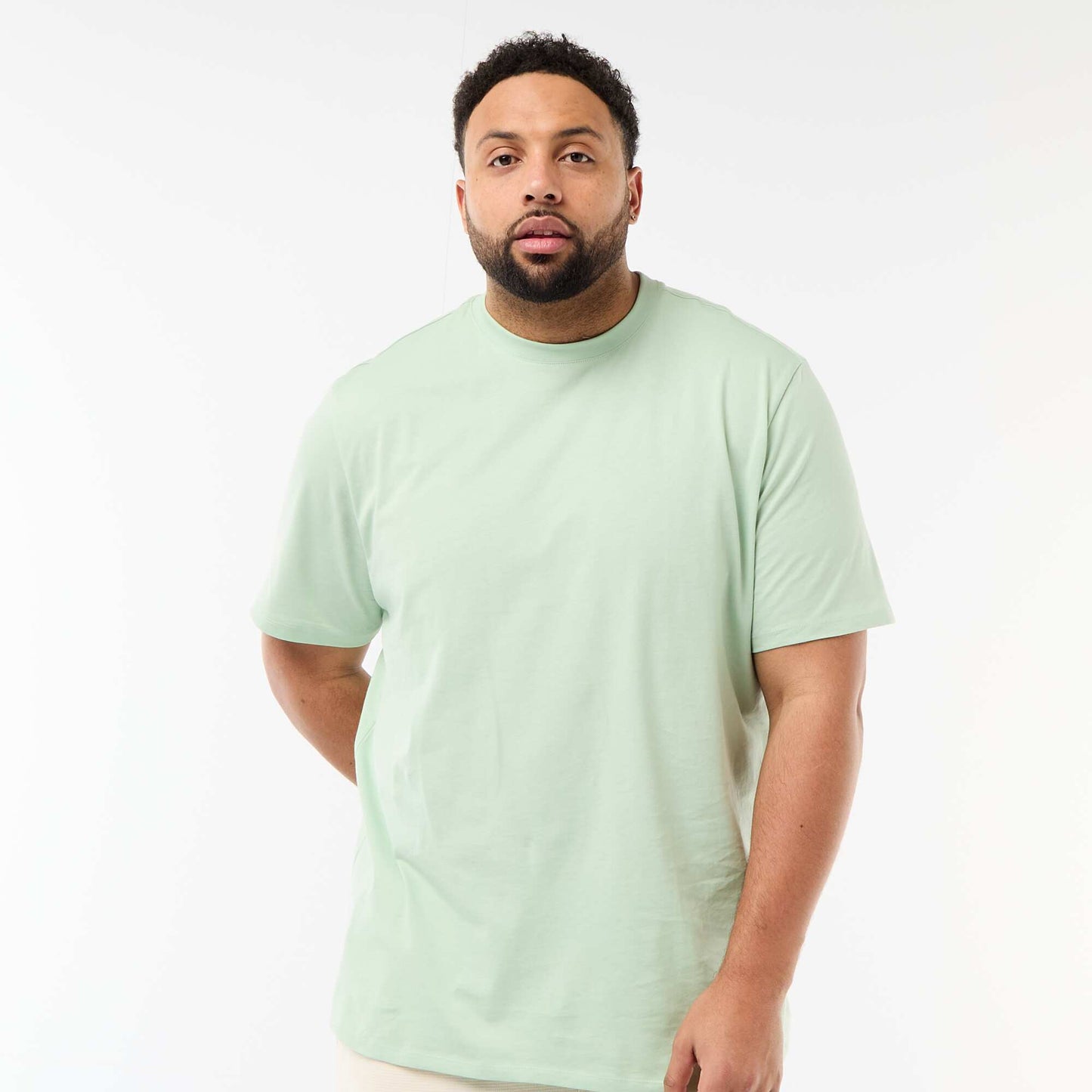 T-shirt uni en maille jersey VERT