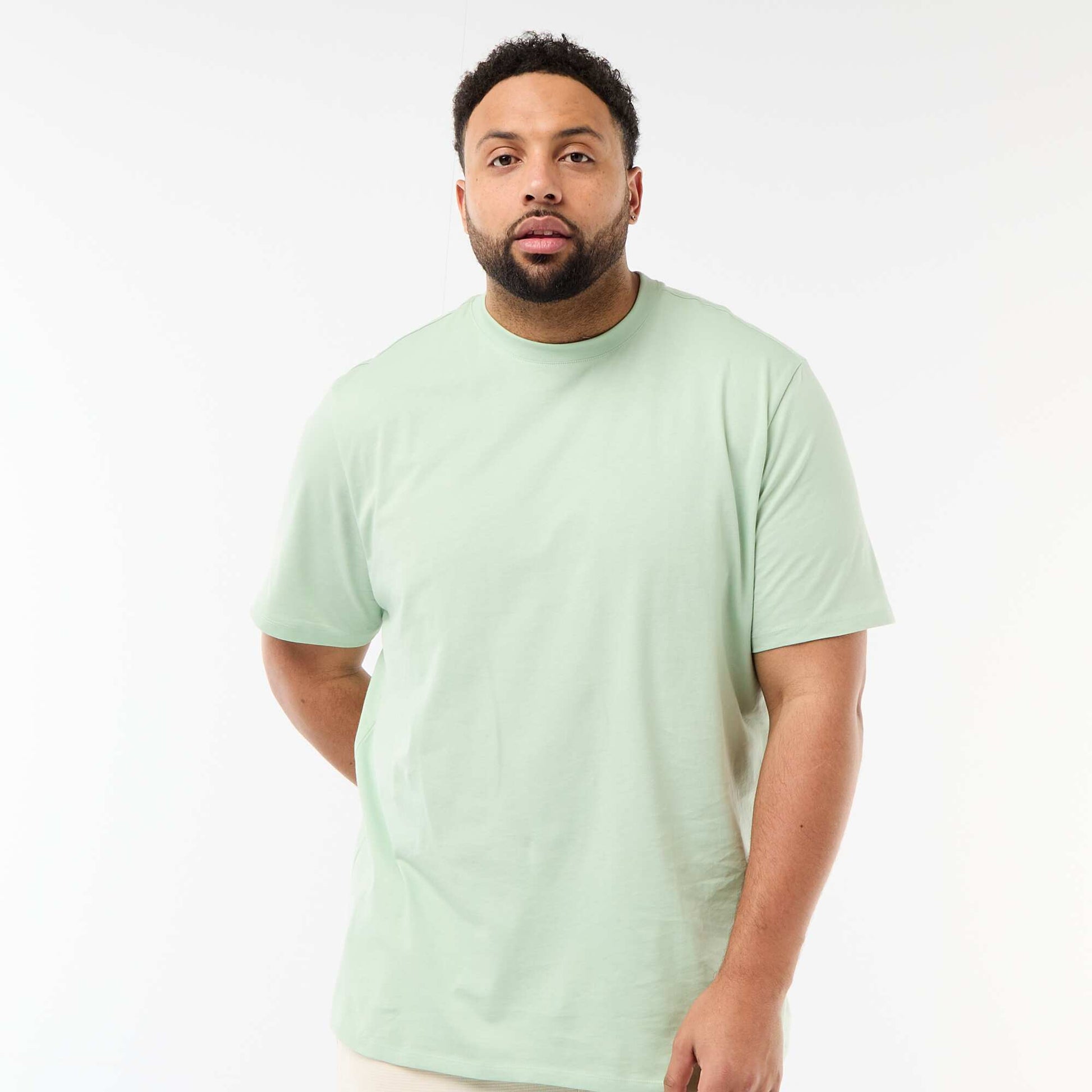 T-shirt uni en maille jersey VERT