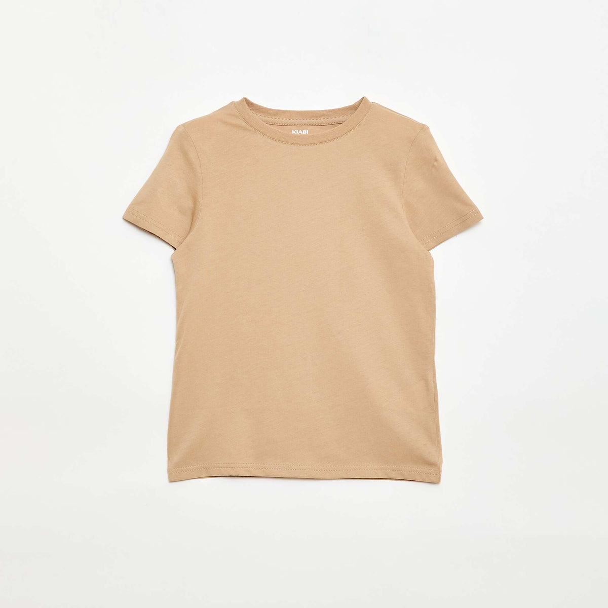 T-shirt basique en jersey uni BEIGE