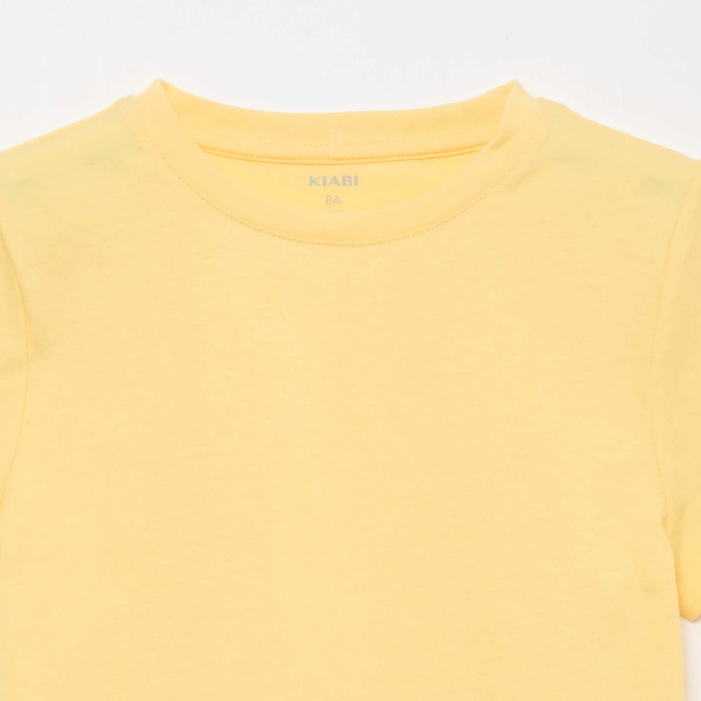 T-shirt basique en jersey uni JAUNE
