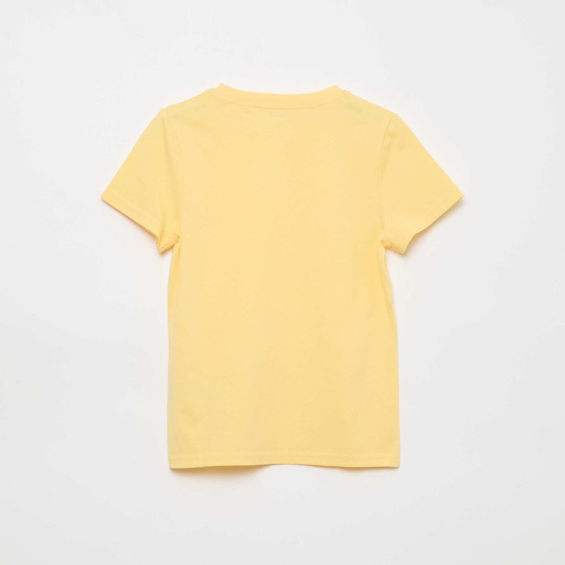 T-shirt basique en jersey uni JAUNE