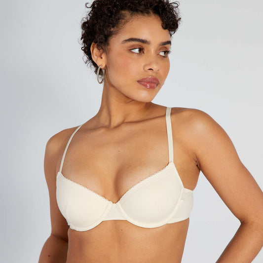 Soutien-gorge paddé coton Beige