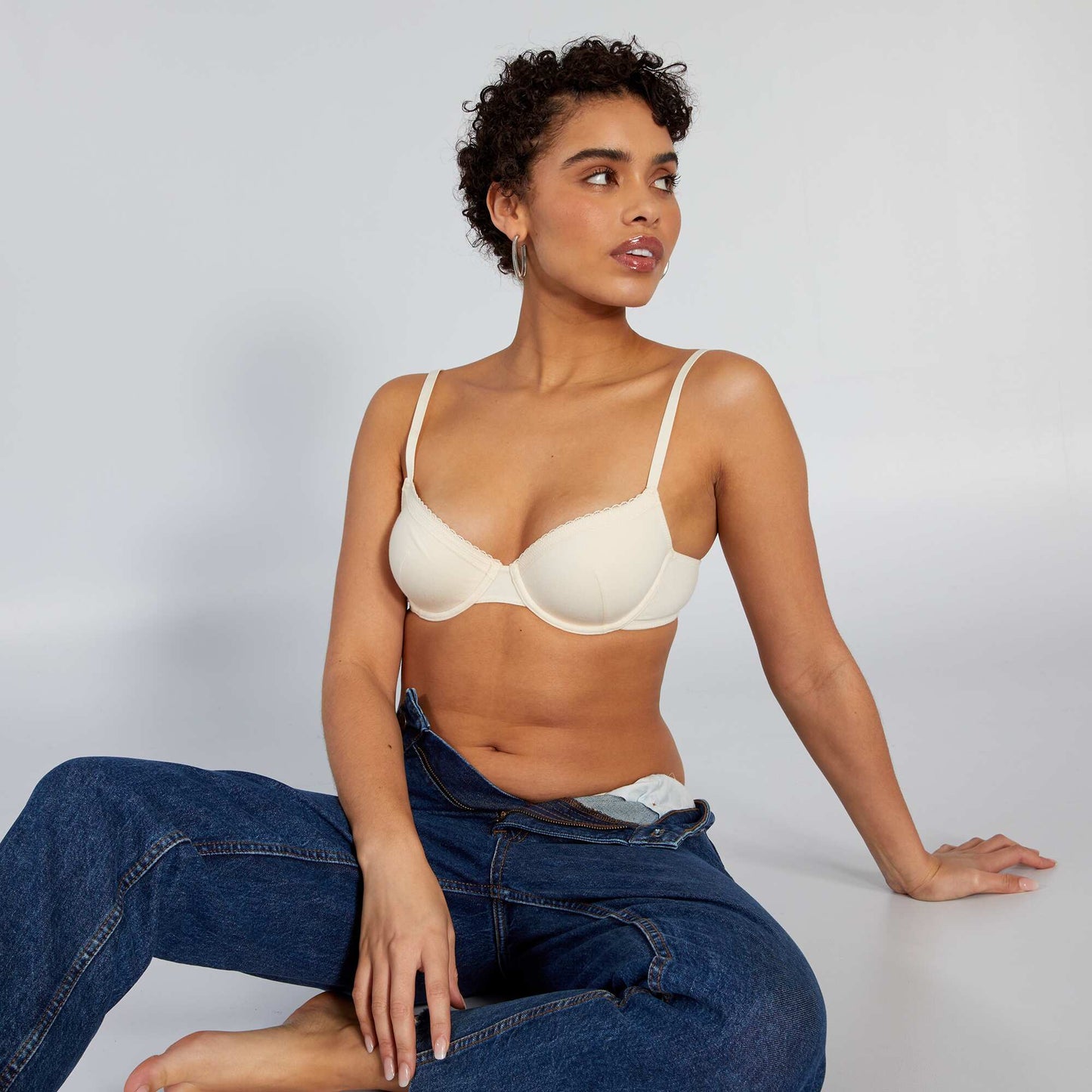 Soutien-gorge paddé coton Beige