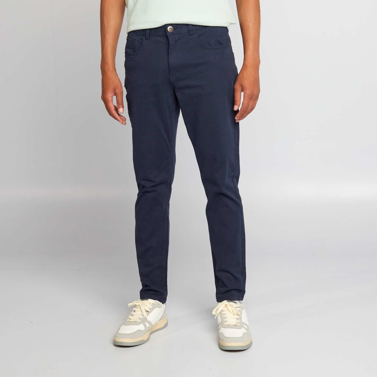 Chino slim 5 poches - L32 bleu marine