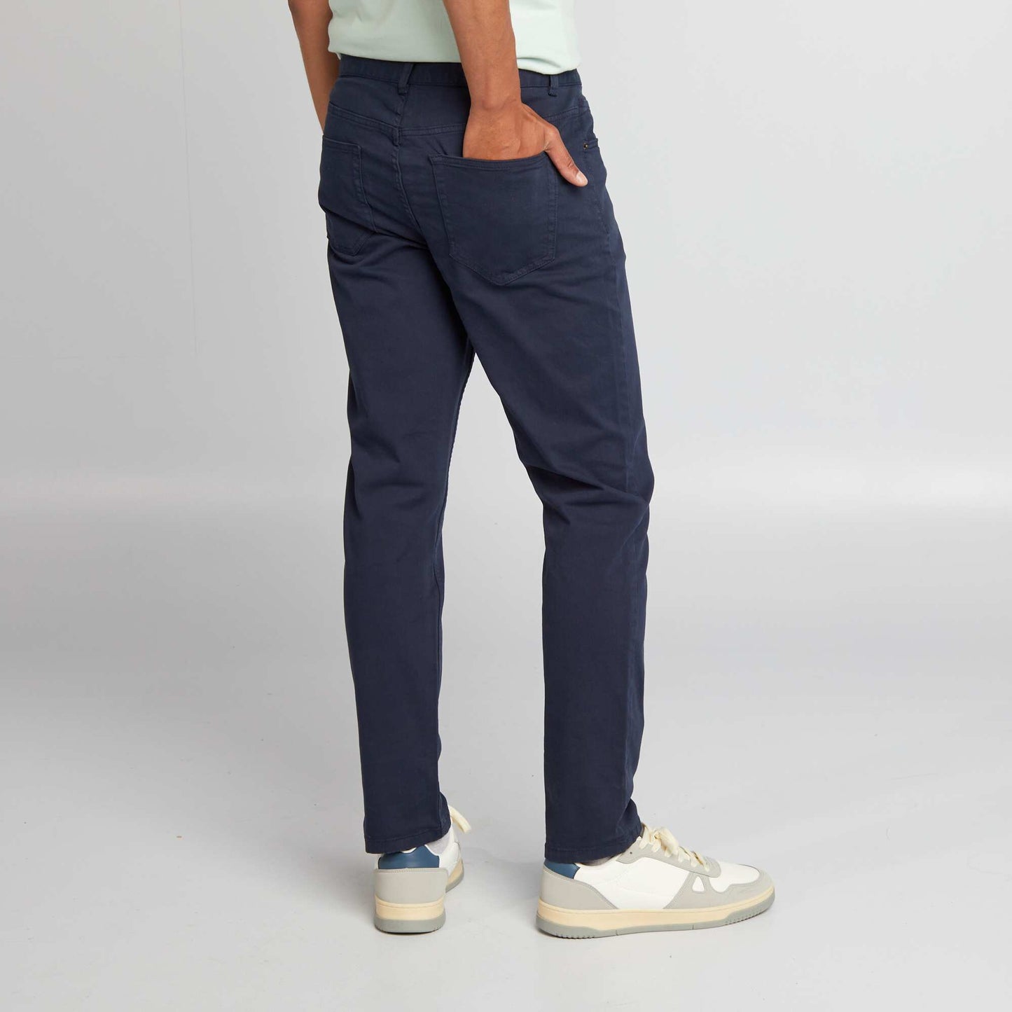 Chino slim 5 poches - L32 bleu marine