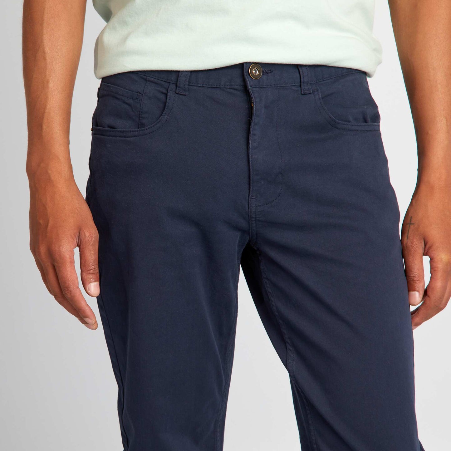 Chino slim 5 poches - L32 bleu marine