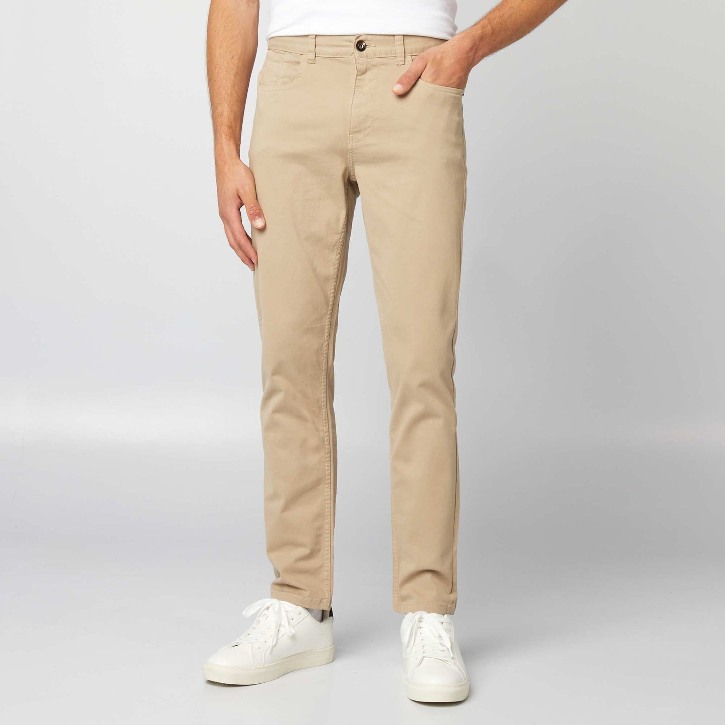 Chino slim 5 poches - L32 beige