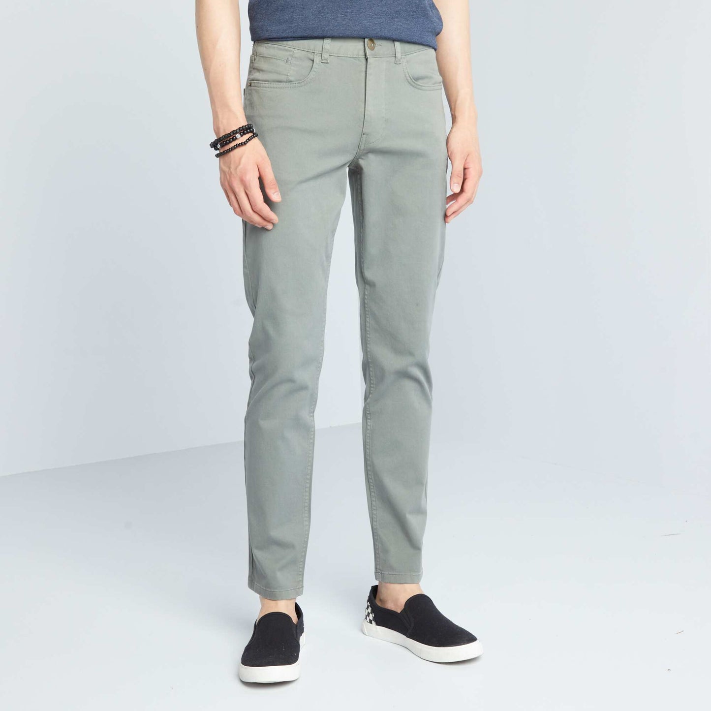 Chino slim 5 poches - L32 Kaki